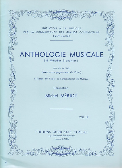 COMBRE MERIOT MICHEL - ANTHOLOGIE MUSICALE VOL.3