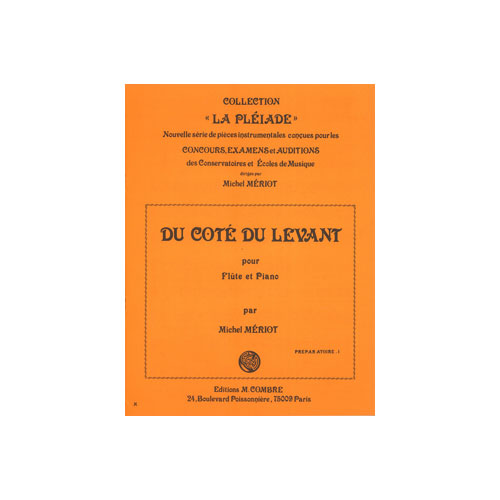 COMBRE MERIOT MICHEL - DU CÔTE DU LEVANT - FLUTE ET PIANO