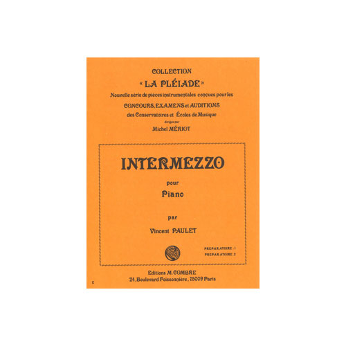 COMBRE PAULET VINCENT - INTERMEZZO - PIANO