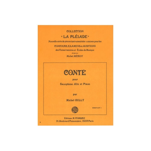COMBRE GULLY MICHEL - CONTE - SAXOPHONE ET PIANO