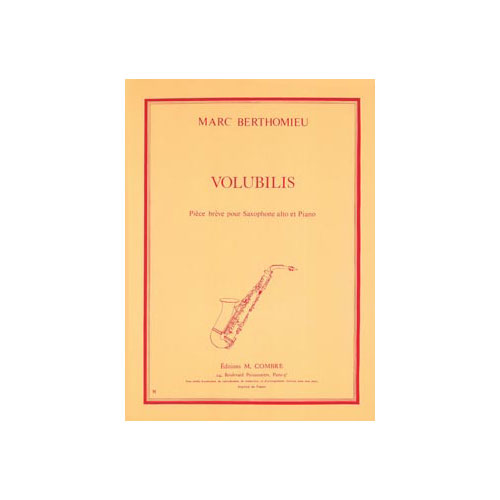 COMBRE BERTHOMIEU MARC - VOLUBILIS - SAXOPHONE ET PIANO
