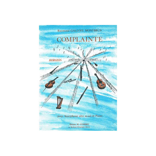 COMBRE Galloismontbrun - Complainte - Saxophone et Piano