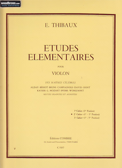 COMBRE THIBAUX E. - ETUDES ELEMENTAIRES POUR VIOLON VOL.2