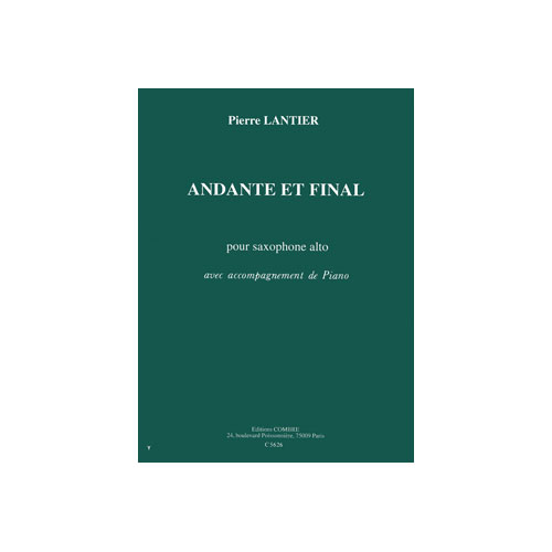 COMBRE Lantier - Andante et Final - Saxophone Alto et Piano