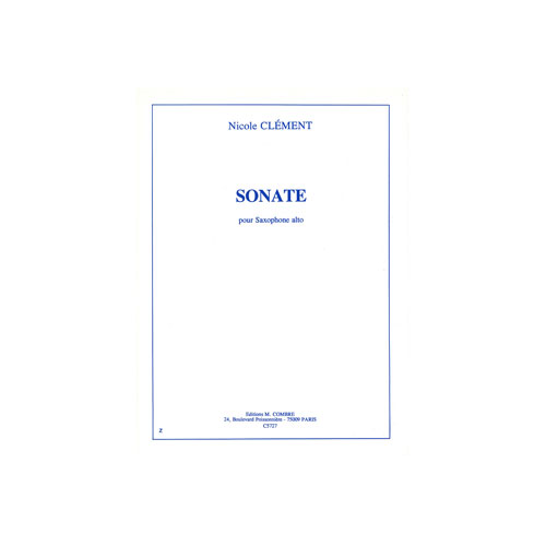COMBRE Clementn - Sonate - Saxophone Alto