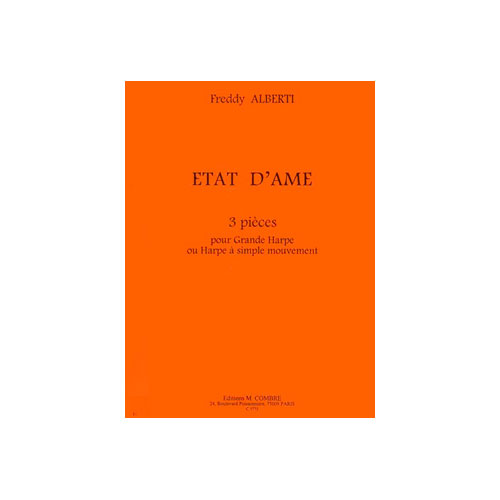 COMBRE ALBERTI FREDDY - ETAT D'AME (3 PIECES) - GRANDE HARPE OU HARPE A SIMPLE MOUVEMENT