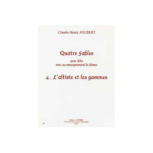 COMBRE Joubert - L'altiste et Les Gammes - Alto et Piano