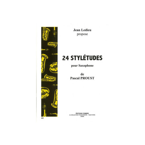 COMBRE PROUST PASCAL - STYLETUDES (24) - SAXOPHONE