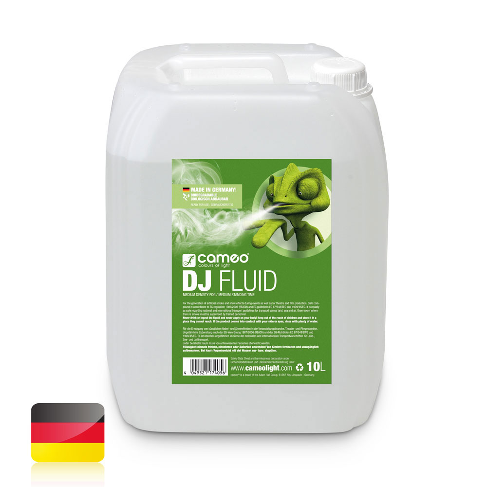 CAMEO DJ FLUID 10L - LQUIDO MQUINA DE HUMO DE MEDIA DENSIDAD Y MANTENIMIENTO - 10 L