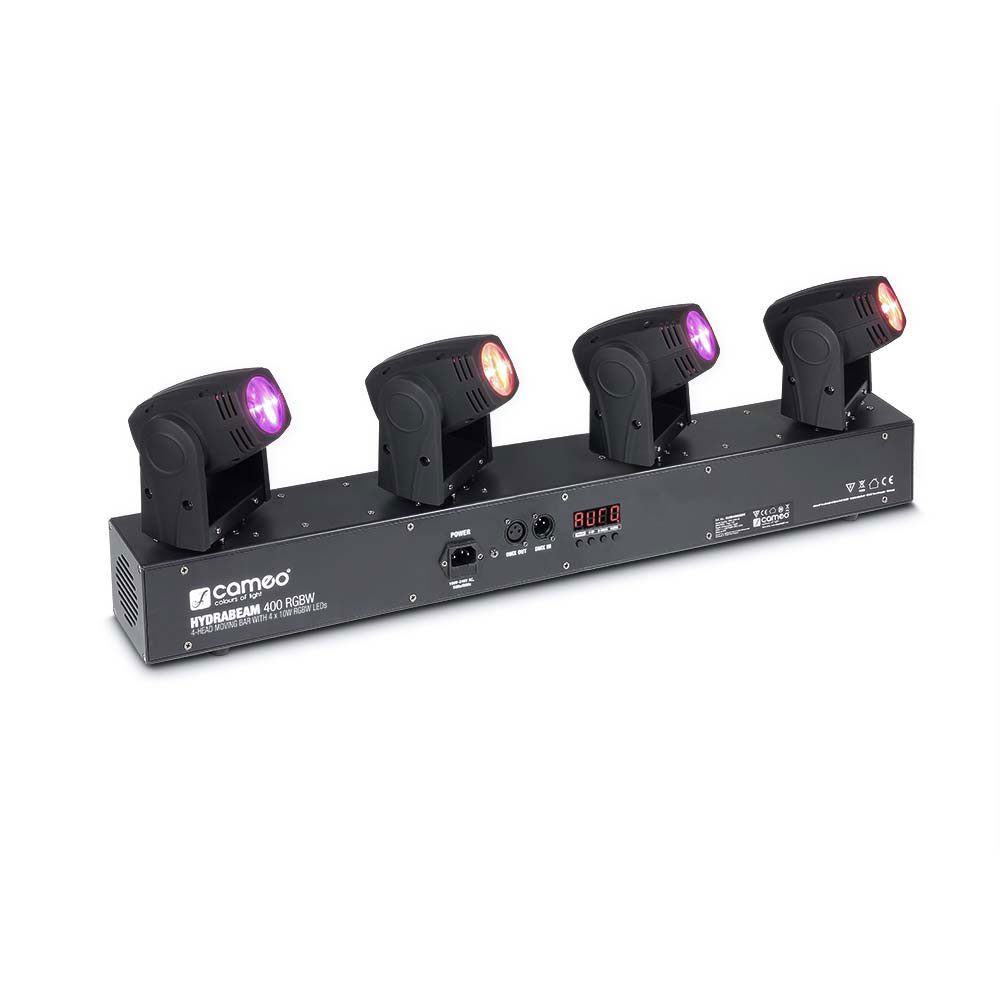 CAMEO HYDRABEAM 400 RGBW - SET DE 4 PROJECTEURS ASSERVIS ULTRA-RAPIDES LED 10 W CREE RGBW