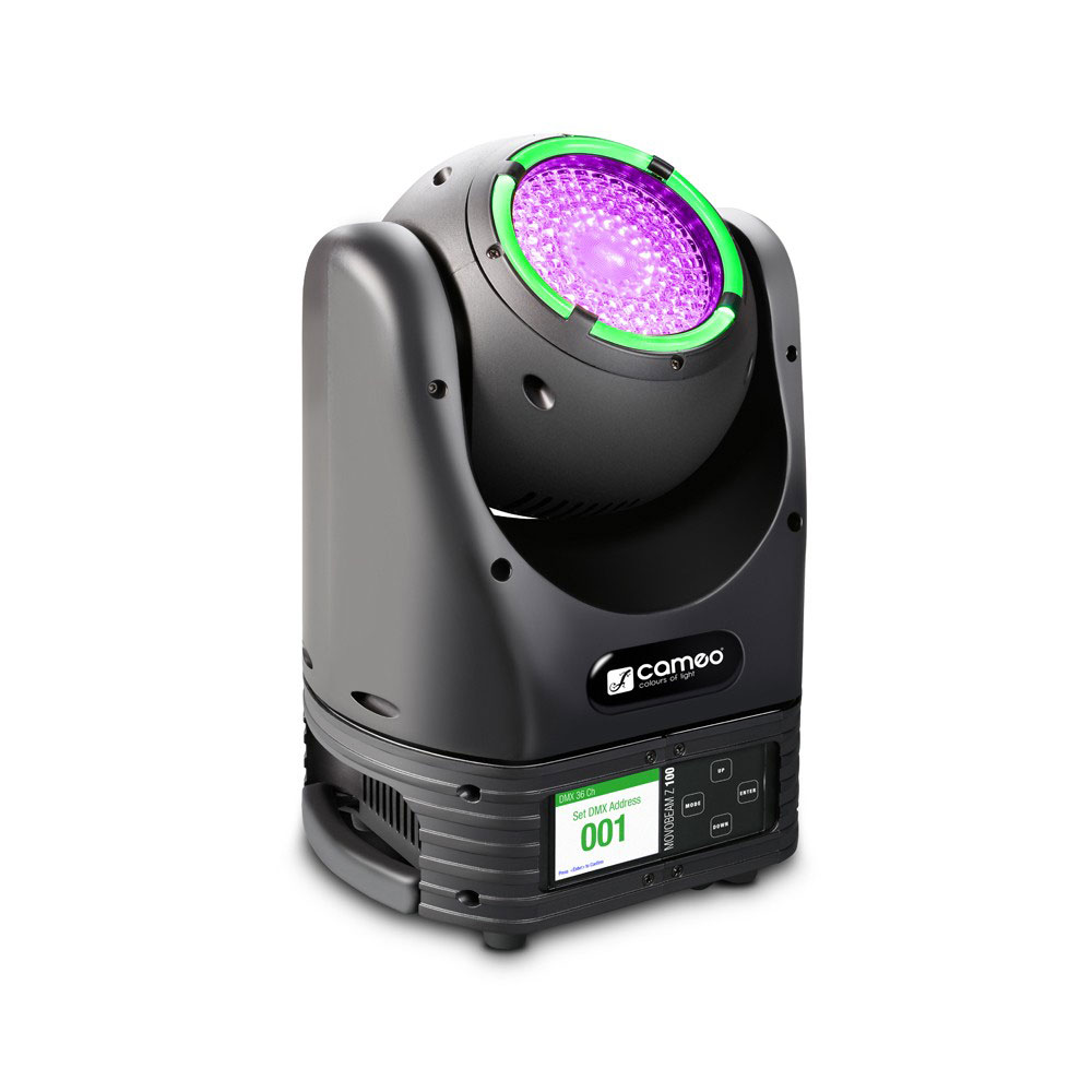 CAMEO MOVO BEAM Z 100 - FARETTO A FESSURA CON CORONA LED, ROTAZIONE E ZOOM ILLIMITATI