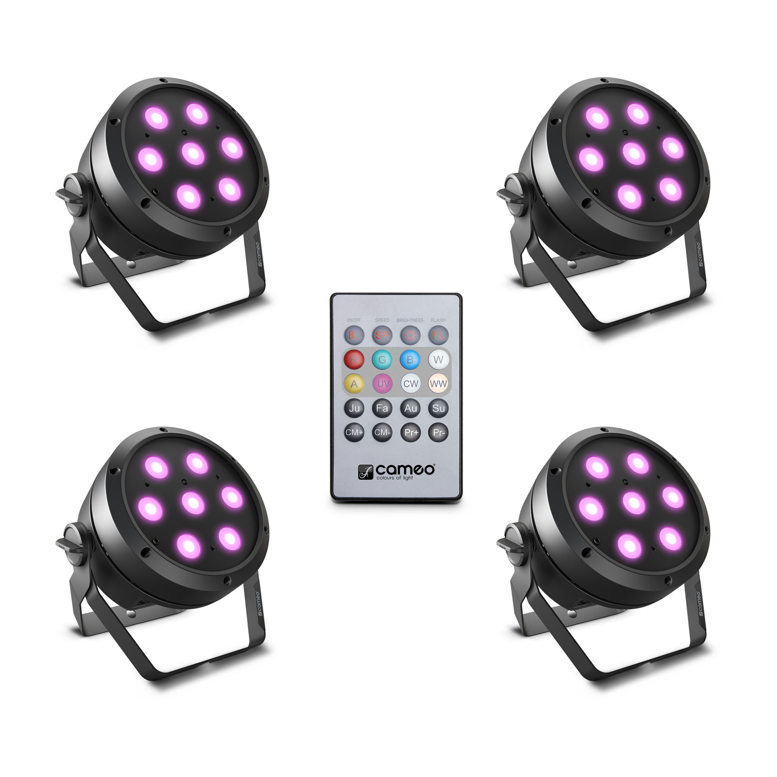 CAMEO RAIZ PAR 4 CONJUNTO 1 - CONJUNTO COMPOSTO POR 4 X CLROOTPAR4 COM CONTROLE REMOTO INFRAVERMELHO