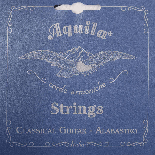 AQUILA ALABASTRO CLASSICAL GUITAR SET BASSES, STRONG PULL