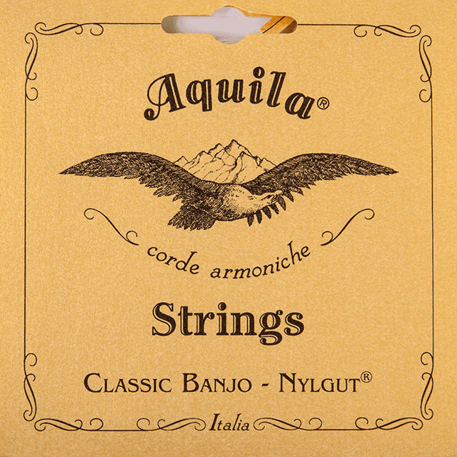 AQUILA NYLGUT JEU MINSTREL BANJO 5 CORDES, DGDF#A, TIRANT MDIUM