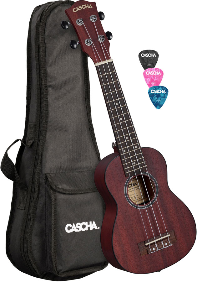 CASCHA Hh 2263L Soprano Mahogany Red Lh