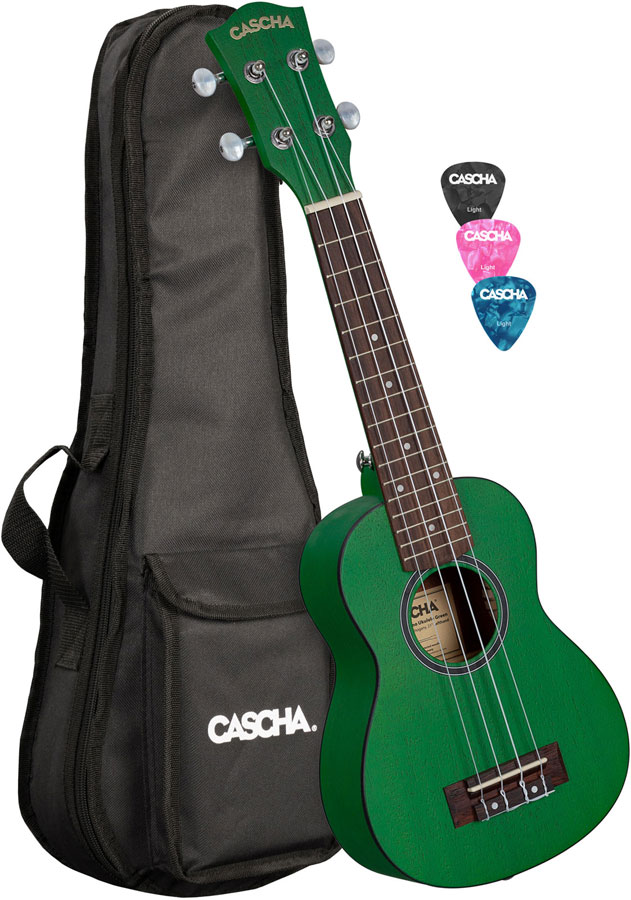CASCHA Hh 2265L Soprano Mahogany Green Lh
