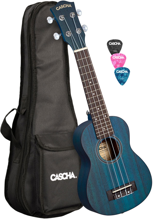 CASCHA Hh 2266L Soprano Mahogany Blue Lh