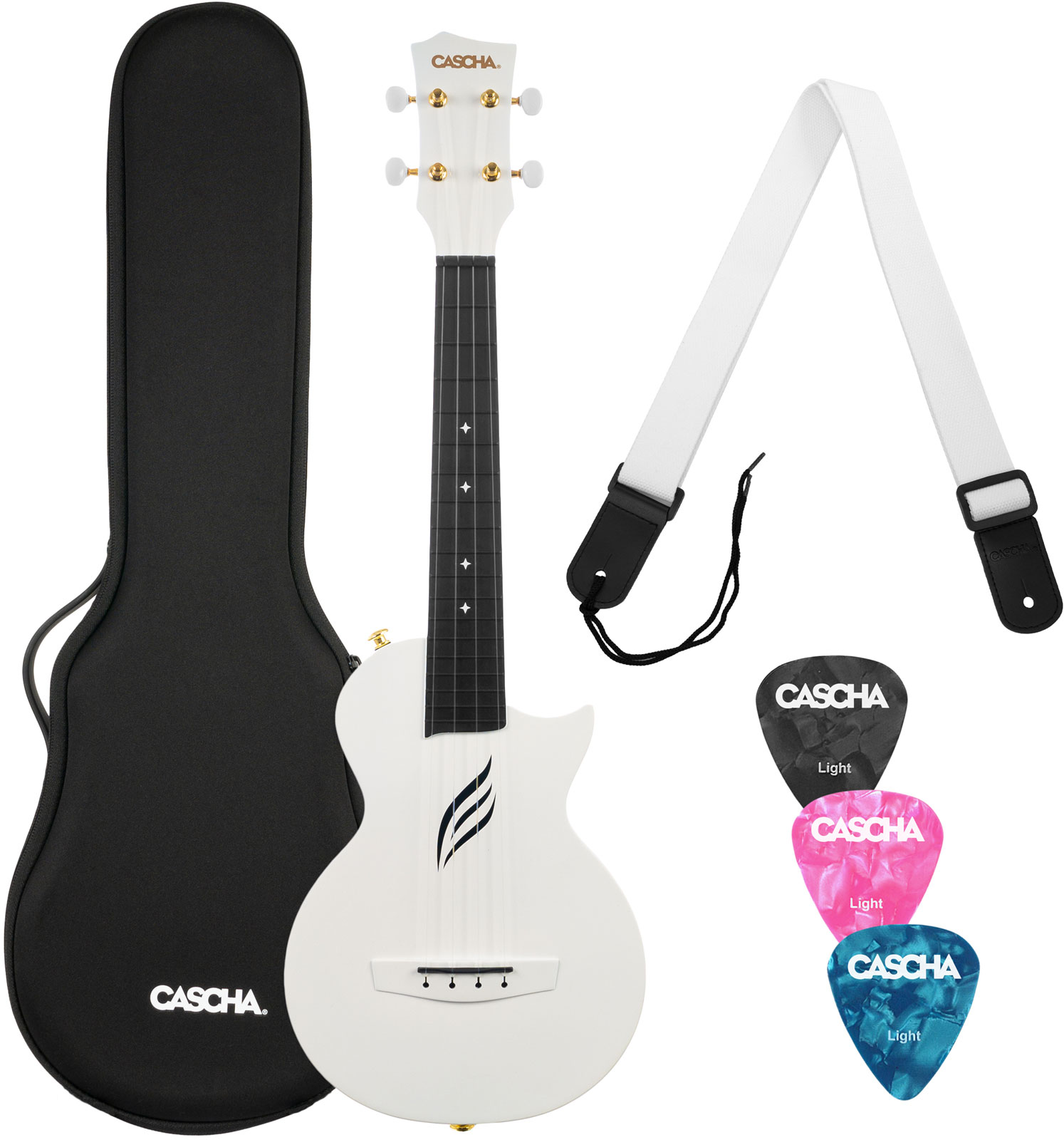 CASCHA Hh 2286 Carbon Fibre White Set