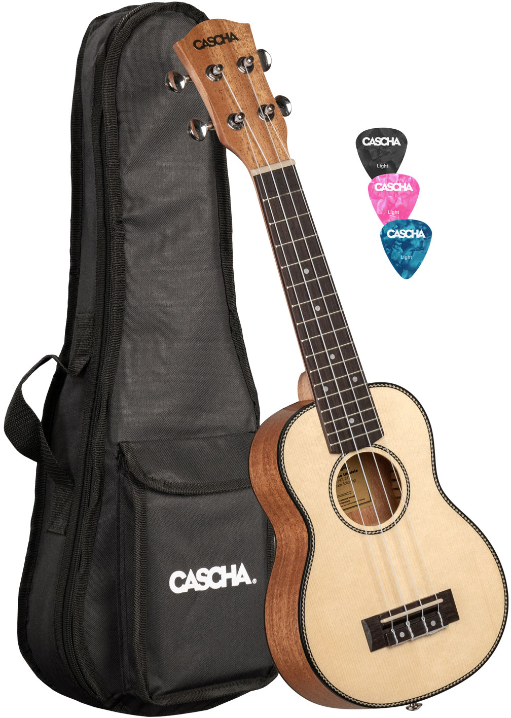CASCHA Hh 2148L Soprano Spruce Top Lh