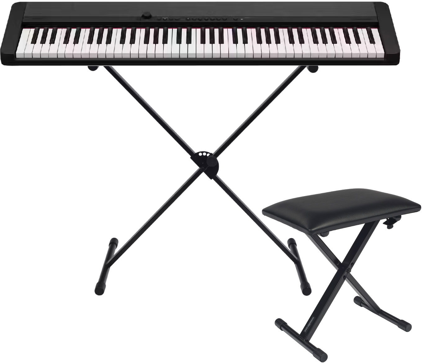 CASIO CT-S1 76 black with his bench and his stand