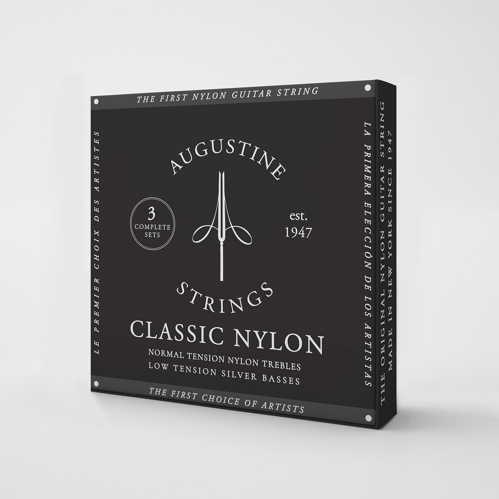 AUGUSTINE Classique Standard Noir Tirant Faible Pack de 3