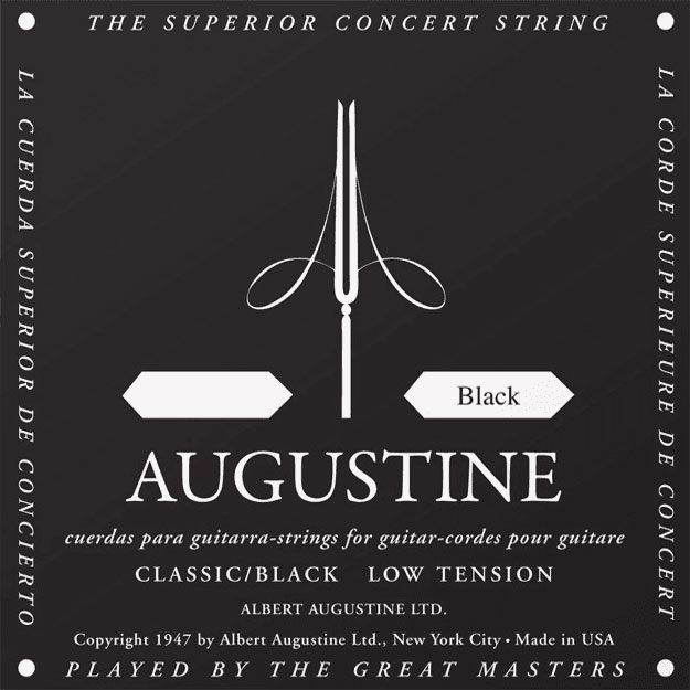 AUGUSTINE G - NYLON BLACK LIGHT GAUGE (SINGLE STRING)