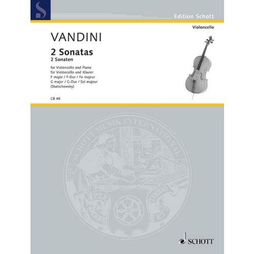 SCHOTT VANDINI ANTONIO - 2 SONATAS - CELLO AND PIANO