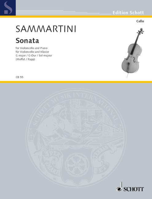 SCHOTT Sammartini G.B. - Sonata G Major - Cello And Piano