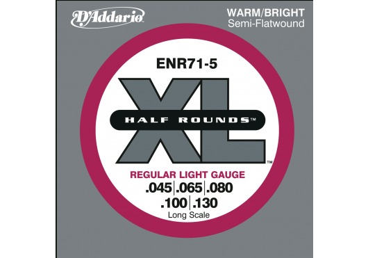ENR71-5 HALF ROUND 5-STRING REGULAR LIGHT 45-130 LONG SCALE