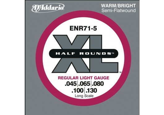 D'ADDARIO AND CO ENR71-5 HALF ROUNDS REGULAR LIGHT 5C 45-130