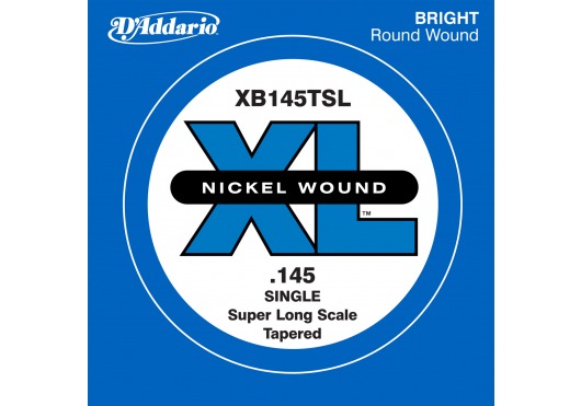 D'ADDARIO AND CO XB145T NICKEL WOUND SINGLE STRING SUPER LONG SCALE 145 TAPERED