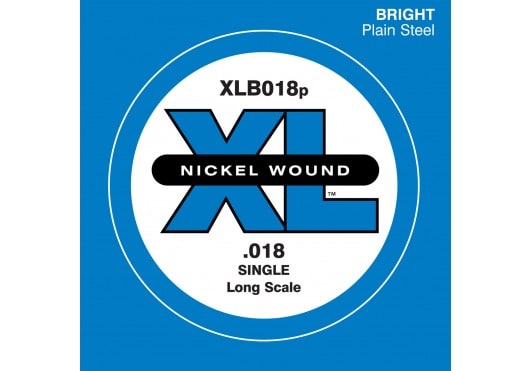 D'ADDARIO AND CO XLB018P PLAIN STEEL SINGLE STRING LONG SCALE 18