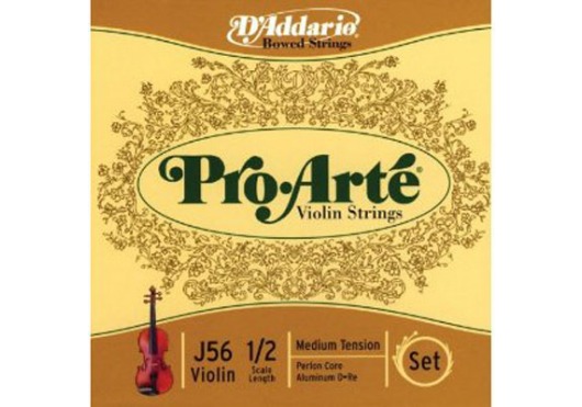 D'ADDARIO AND CO 1/2 PRO-ARTE VIOLIN STRING SET SCALE MEDIUM TENSION