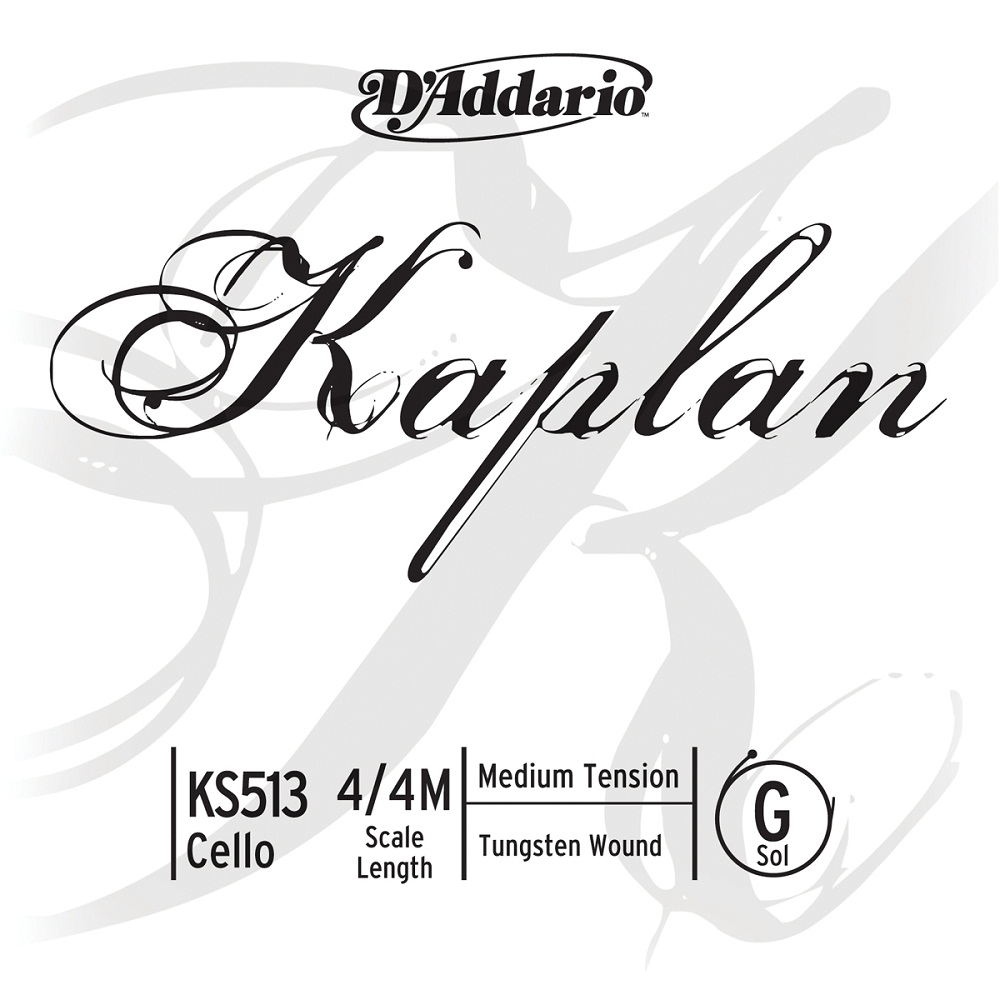 D'ADDARIO AND CO 4/4 Kaplan Corde Sol Medium/acier File Tungsten