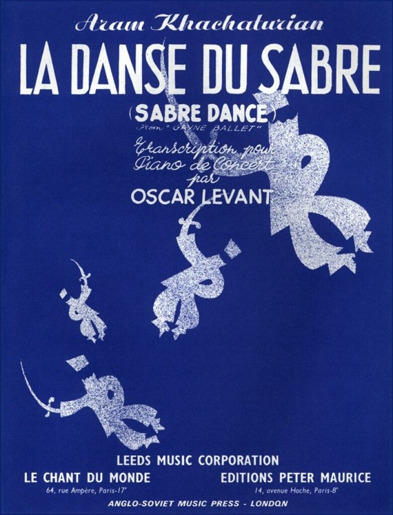 CHANT DU MONDE KHATCHATURIAN ARAM - LA DANSE DU SABRE - PIANO