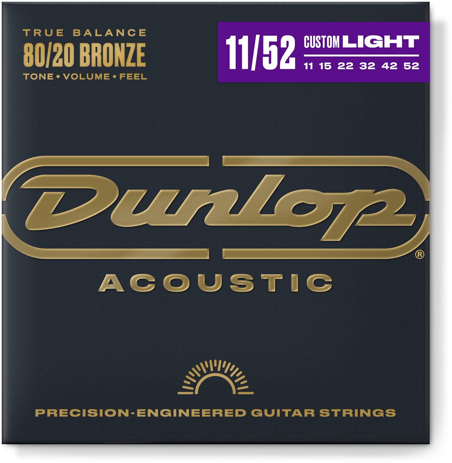 JIM DUNLOP ACOUSTIC FOLK S 80/20 MEDIUM LIGHT 11 52