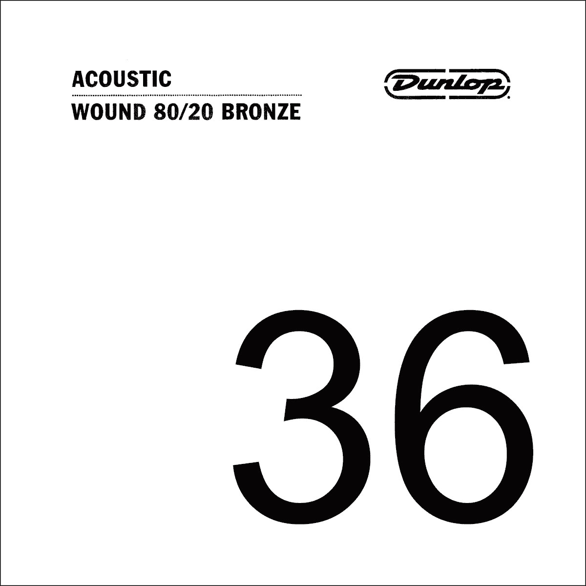 JIM DUNLOP ACOUSTIC CORD 80/20 BRONZE .036, THREADED