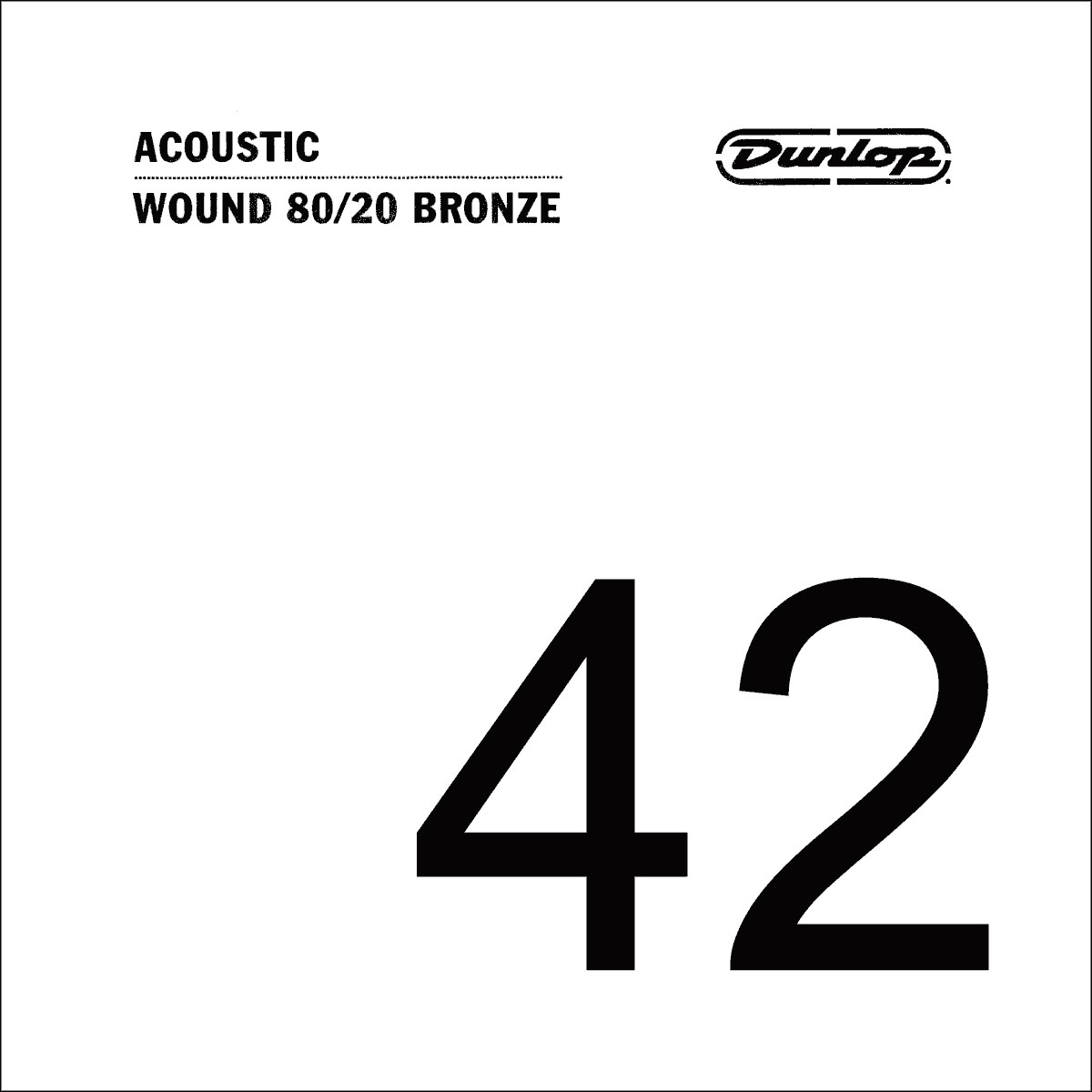JIM DUNLOP ACOUSTIC CORD 80/20 BRONZE .042, THREADED