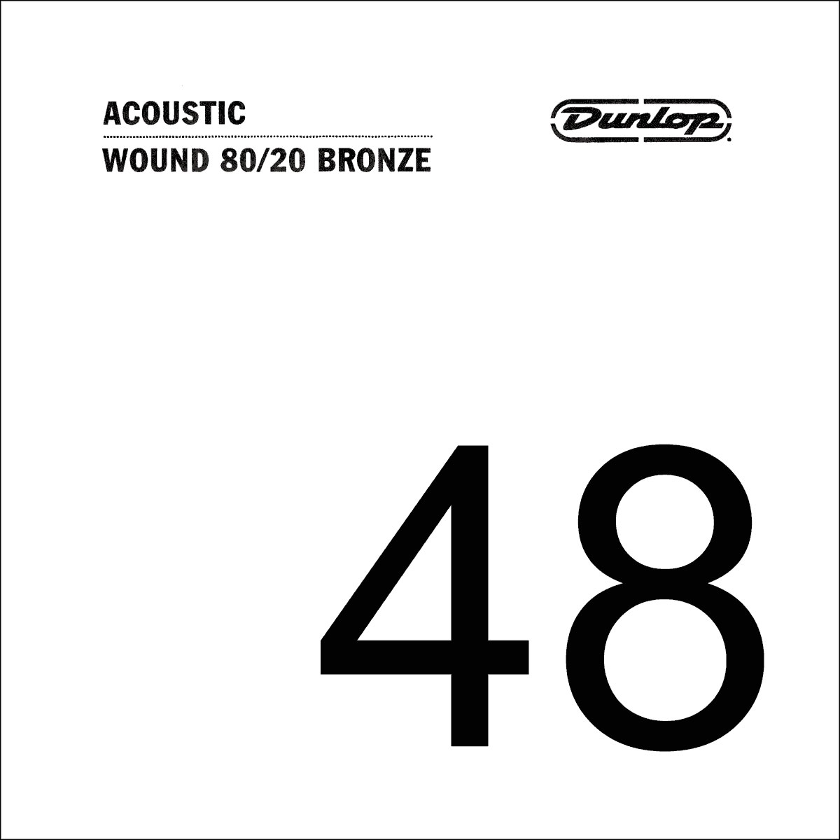 JIM DUNLOP ACOUSTIC ROPE 80/20 BRONZE .048, THREADED
