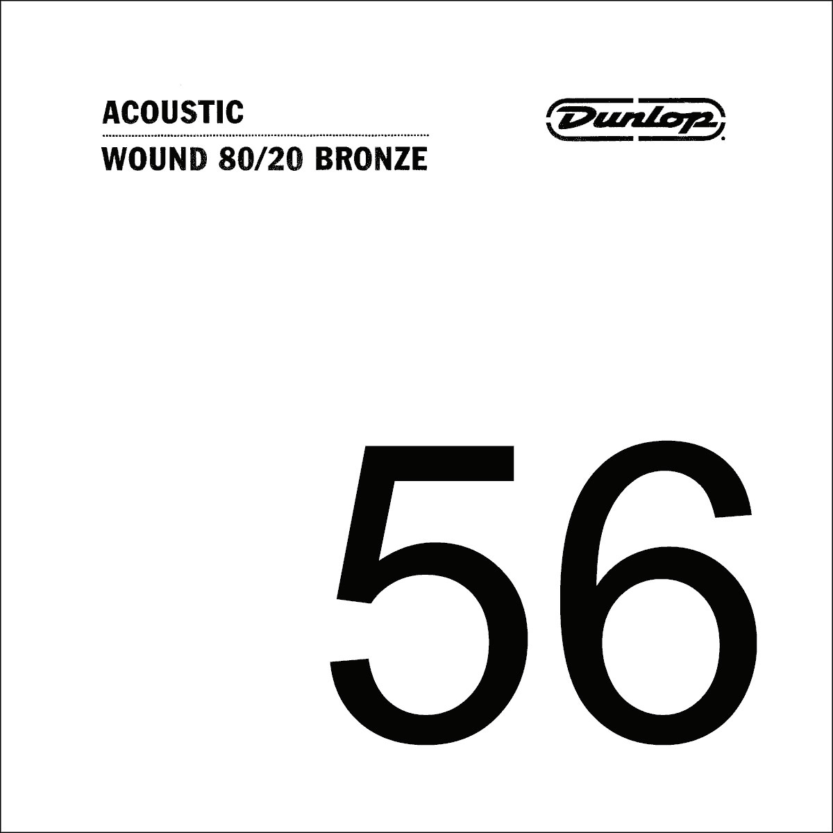 JIM DUNLOP ACOUSTIC CORD 80/20 BRONZE .056, THREADED