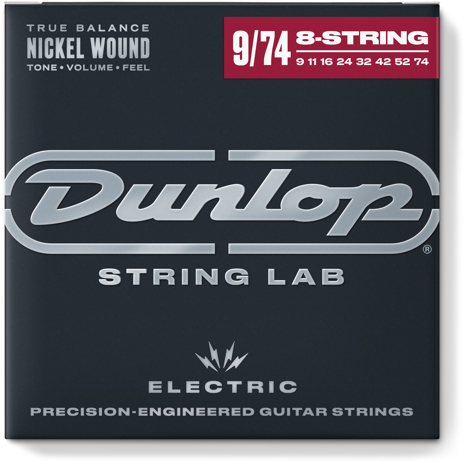 JIM DUNLOP Jeu Electrique Hybrid EXTRA-light 8 Cordes 9-74
