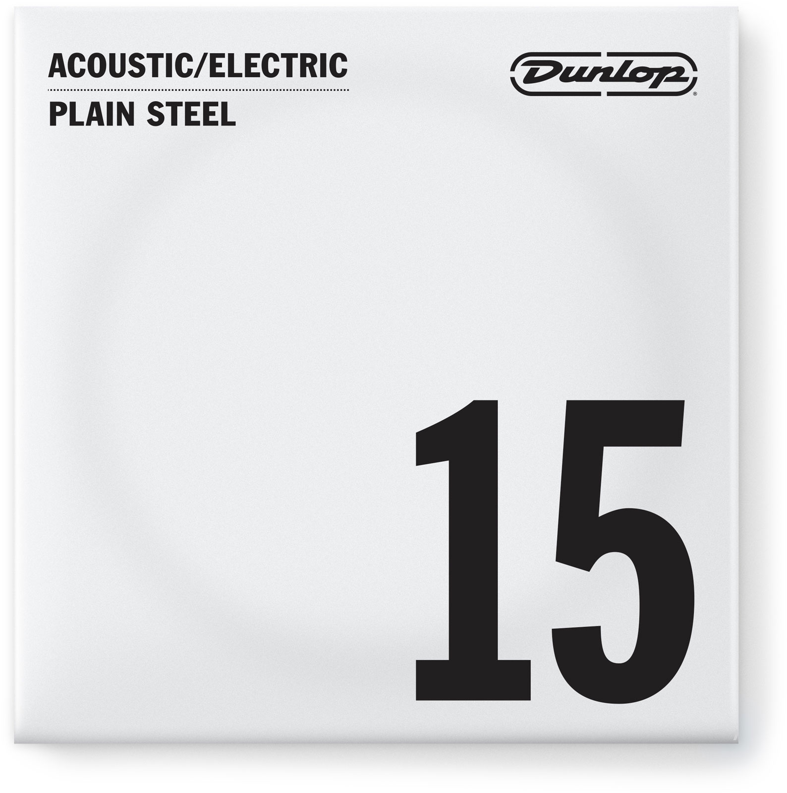 JIM DUNLOP ELECTRIC STRINGS NICKEL PLATED STEEL UNIT SOLID STEEL 015