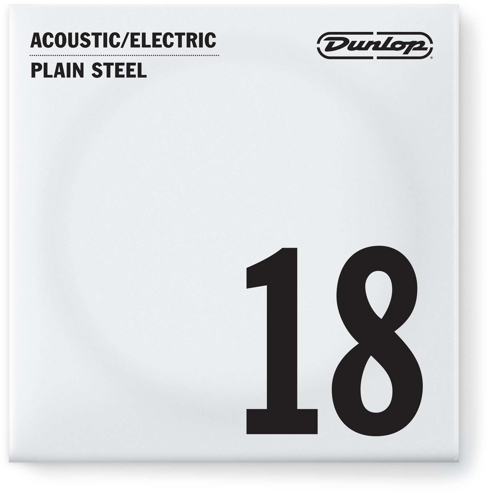JIM DUNLOP ELECTRIC STRINGS NICKEL PLATED STEEL UNIT SOLID STEEL 018