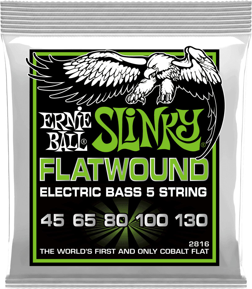 Ernie Ball Slinky Flatwound /5 Cordes 45-130