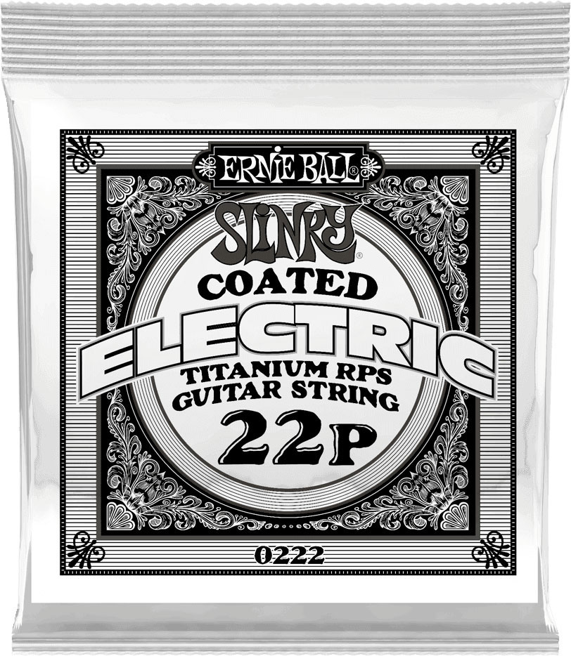 ERNIE BALL .022 SLINKY COATED TITANIUM REINFORCED PLAIN ELECTRIC GUITAR STRINGS