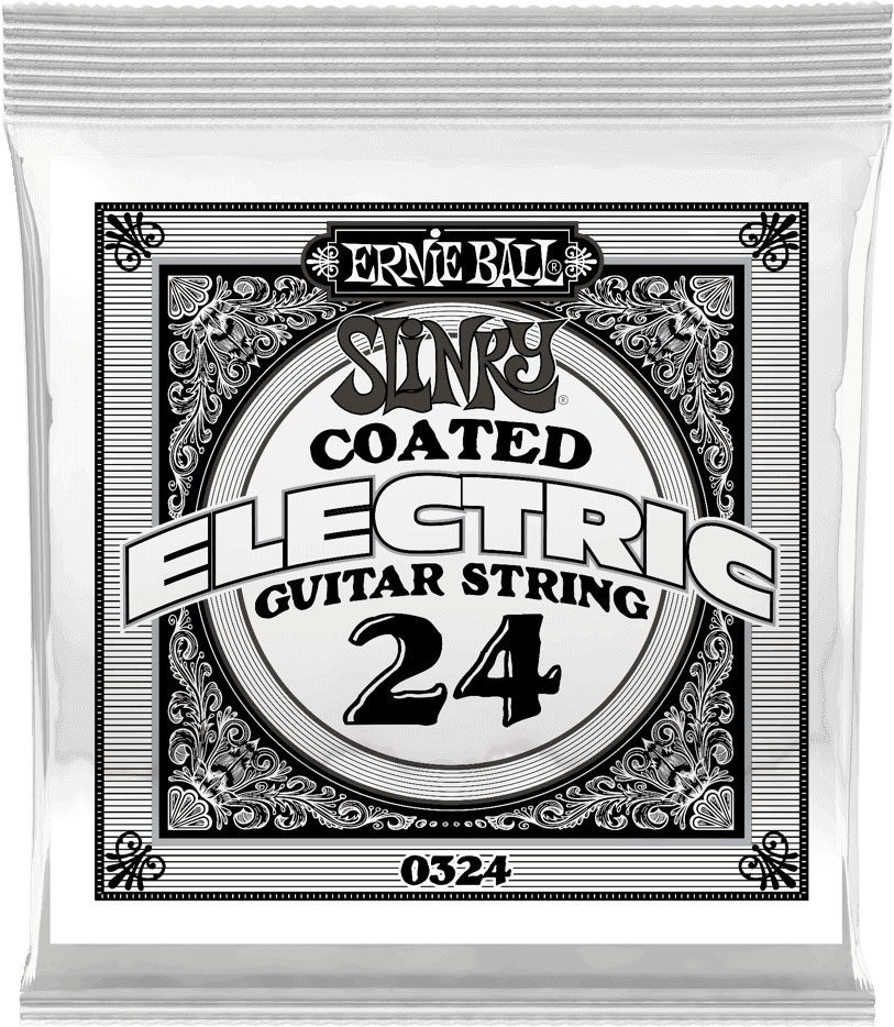 ERNIE BALL .024 SLINKY COATED NICKEL WOUND ELECTRIC GUITAR STRINGS