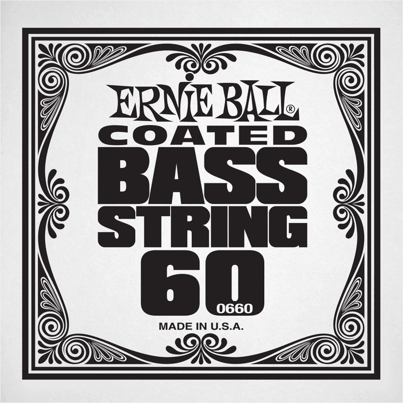 ERNIE BALL .060 COATED NICKEL WOUND ELECTRIC BASS STRING SINGLE