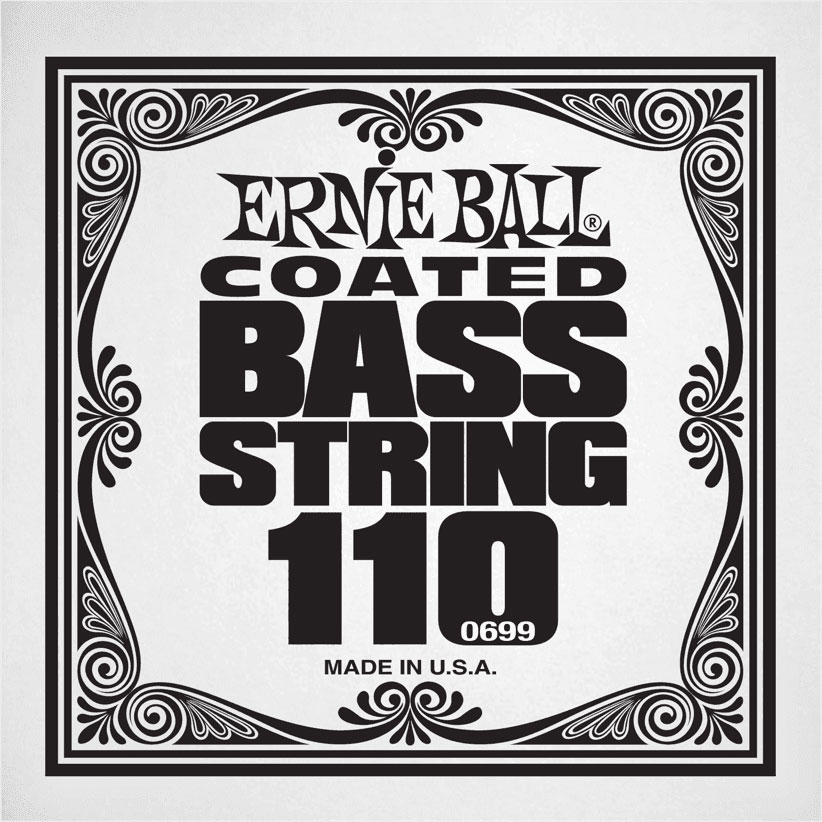 ERNIE BALL .110 COATED NICKEL WOUND ELECTRIC BASS STRING SINGLE