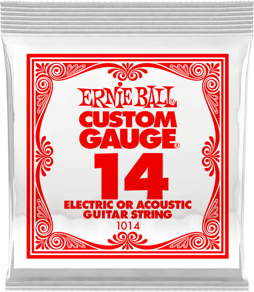 ERNIE BALL .014 PLAIN STEEL ELECTRIC OR ACOUSTIC GUITAR STINGS
