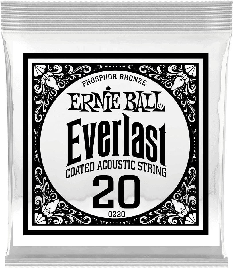 ERNIE BALL .020 EVERLAST COATED PHOSPHOR BRONZE ACOUSTIC GUITAR STRINGS